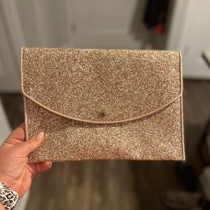 Gold Glitter Clutch